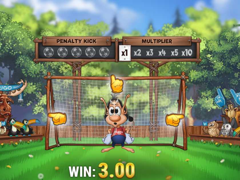 Бонусная игра в слоте Hugo Goal