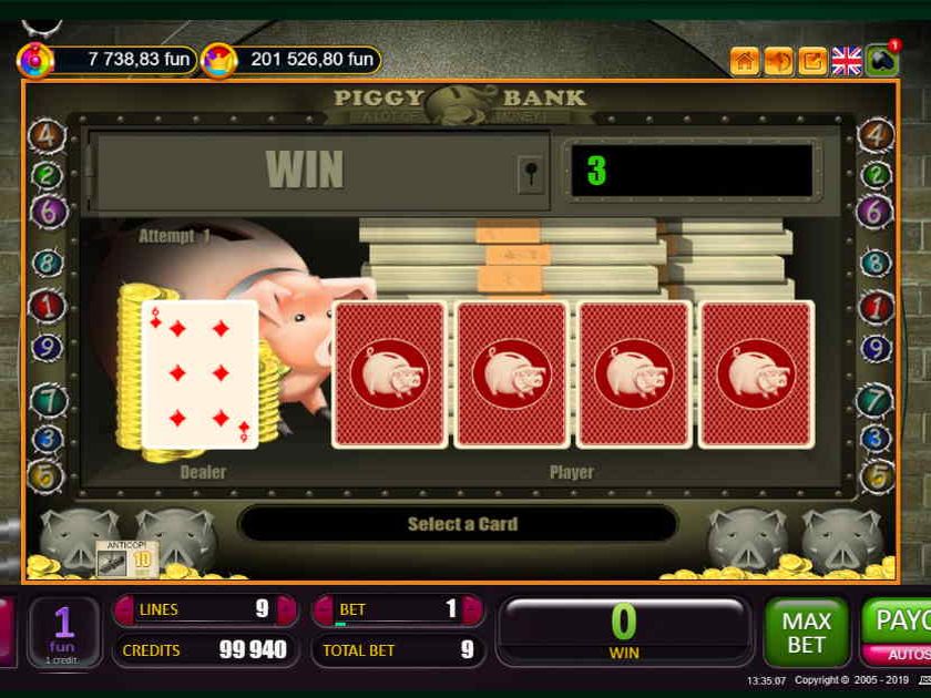 Риск игра игрового автомата Piggy Bank